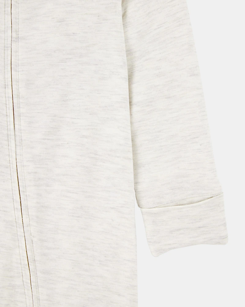 Baby Solid 2-Way Zip PurelySoft Sleeper Pyjamas - Grey