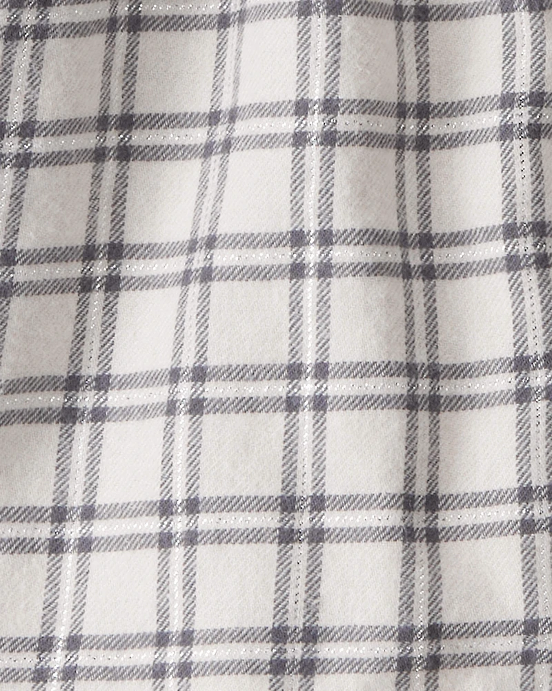 Baby Girl 3-Piece Plaid Top, Pant & Headband Set