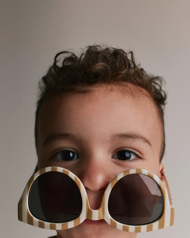 Toddler Stripe Sunglasses - Cream/Beige