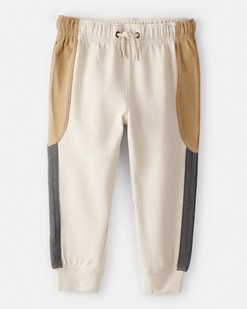 Toddler Boy Colourblock Joggers - Tan