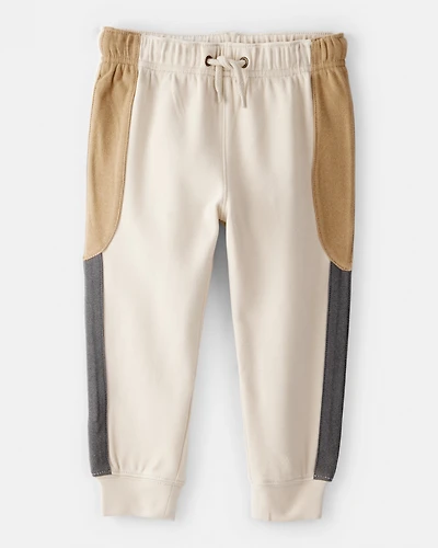 Toddler Boy Colourblock Joggers - Tan