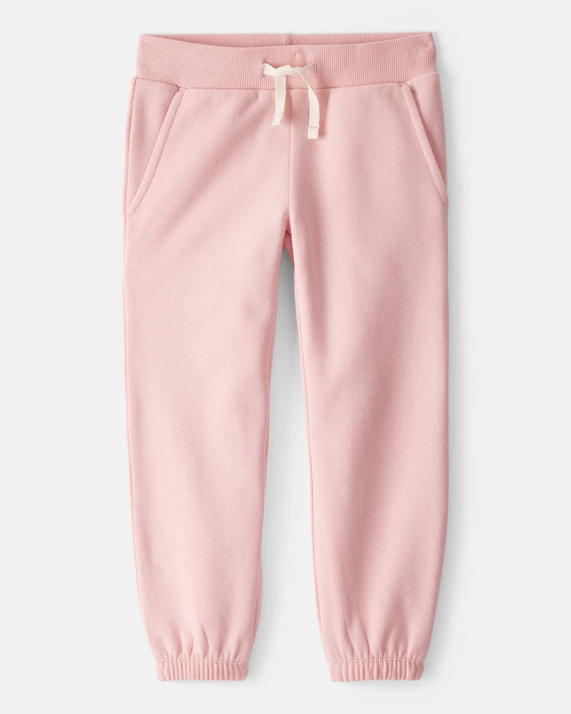 Toddler Girl Cotton Joggers - Pink