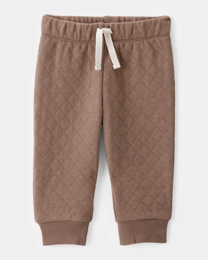 Baby 2-Piece Woodland Print Long-Sleeve Bodysuit & Quilted Pant Set
