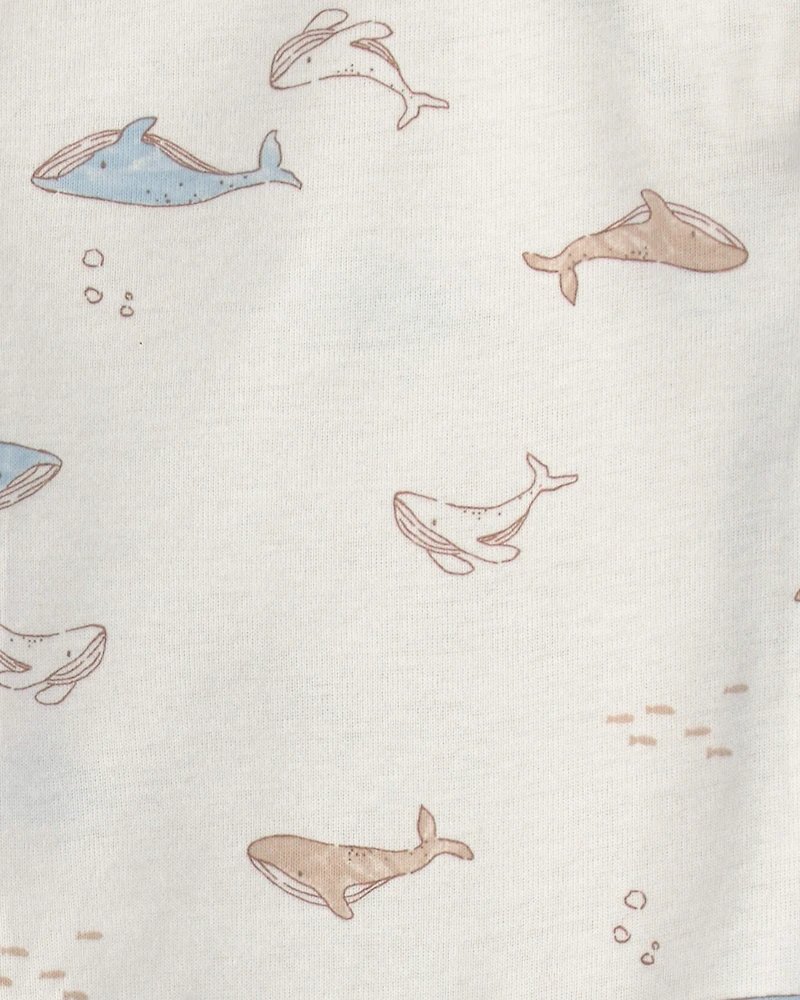 Baby 3-Piece Whale Long-Sleeve Top & Pant Set - Cream