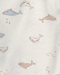 Baby 3-Piece Whale Long-Sleeve Top & Pant Set - Cream
