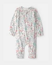 Baby Girl Butterfly Garden 2-Way Zip PurelySoft Sleeper