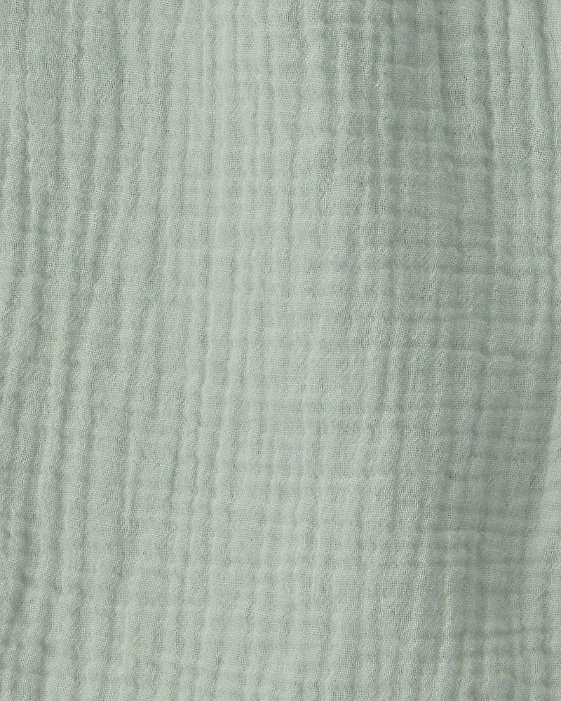 Boys 2-Piece Organic Cotton Gauze Set Green