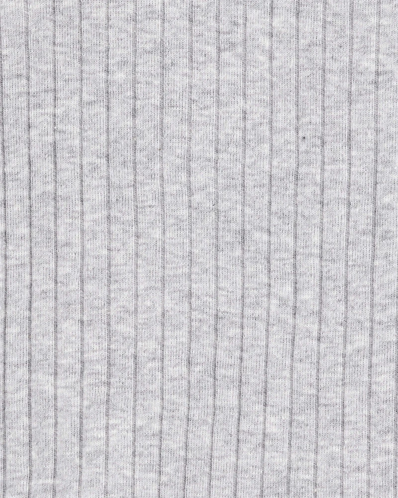Toddler Solid Ribbed Cotton Blend 2-Piece Pyjamas
