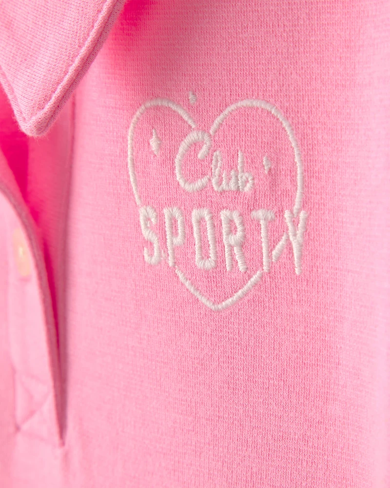 Toddler Girl Pleated Tennis Dress - Pink