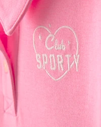 Toddler Girl Pleated Tennis Dress - Pink