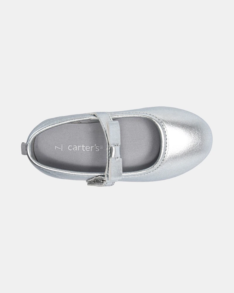 Toddler Girl Dress Shoes - Silver