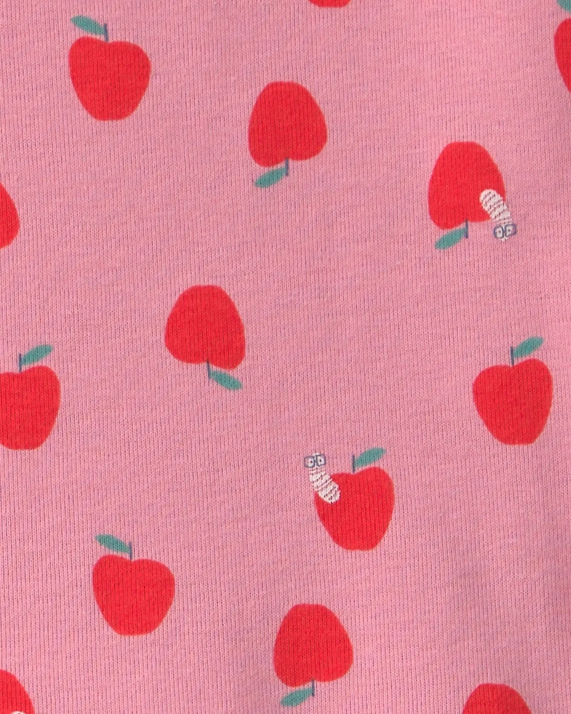 Toddler Girl Apple 100% Cotton 2-Piece Pyjama Set - Pink