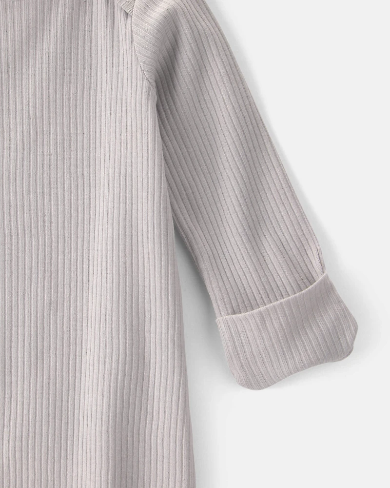 Baby 2-Pack Elephant Night Gown - Ivory/Grey