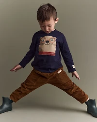 Toddler Boy Otter Long-Sleeve Relaxed Graphic Tee - Navy