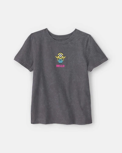 Girls Despicable Me Minions Graphic Tee - Grey