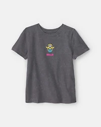 Girls Despicable Me Minions Graphic Tee - Grey