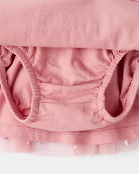 Baby Girl Heart Skirt - Pink
