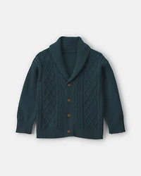 Toddler Boy Sweater Cardigan - Navy Blue