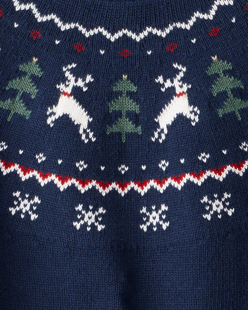 Kid Fair Isle Organic Cotton Sweater