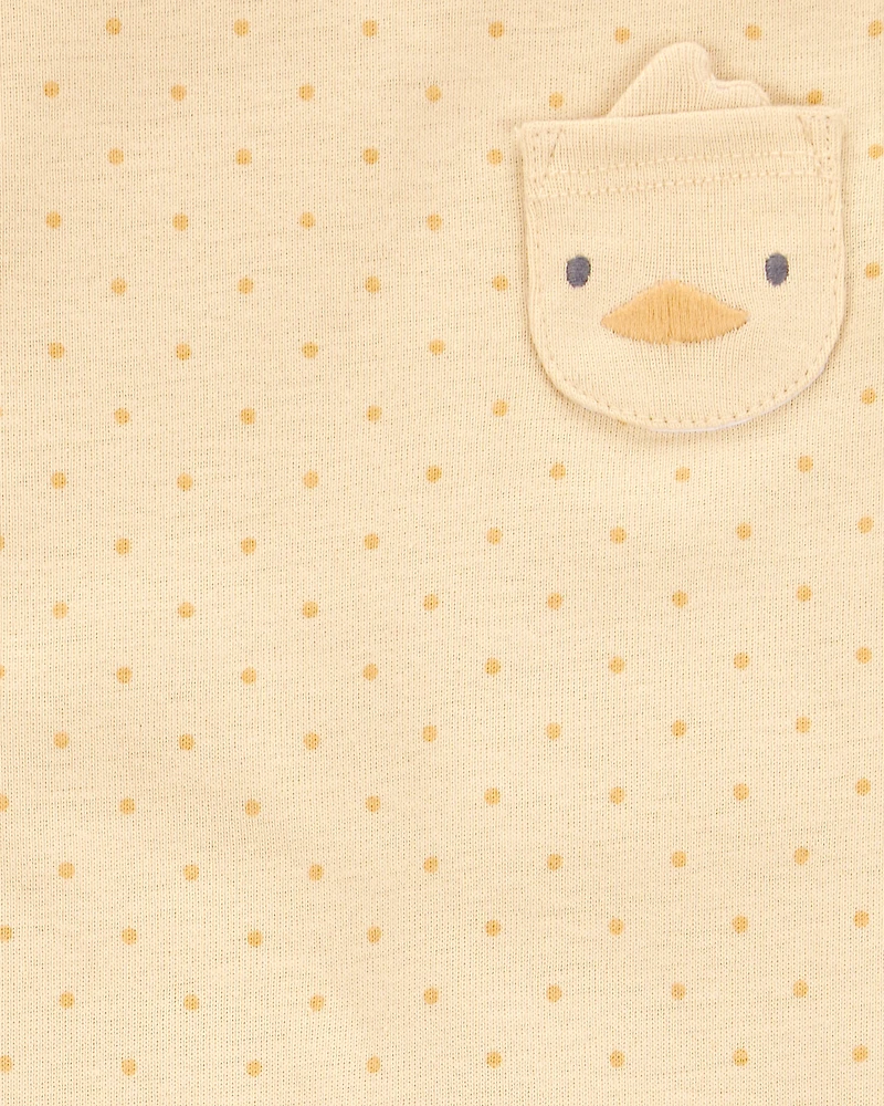 Baby Girl 5-Pack Animal Short-Sleeve Cotton Bodysuits