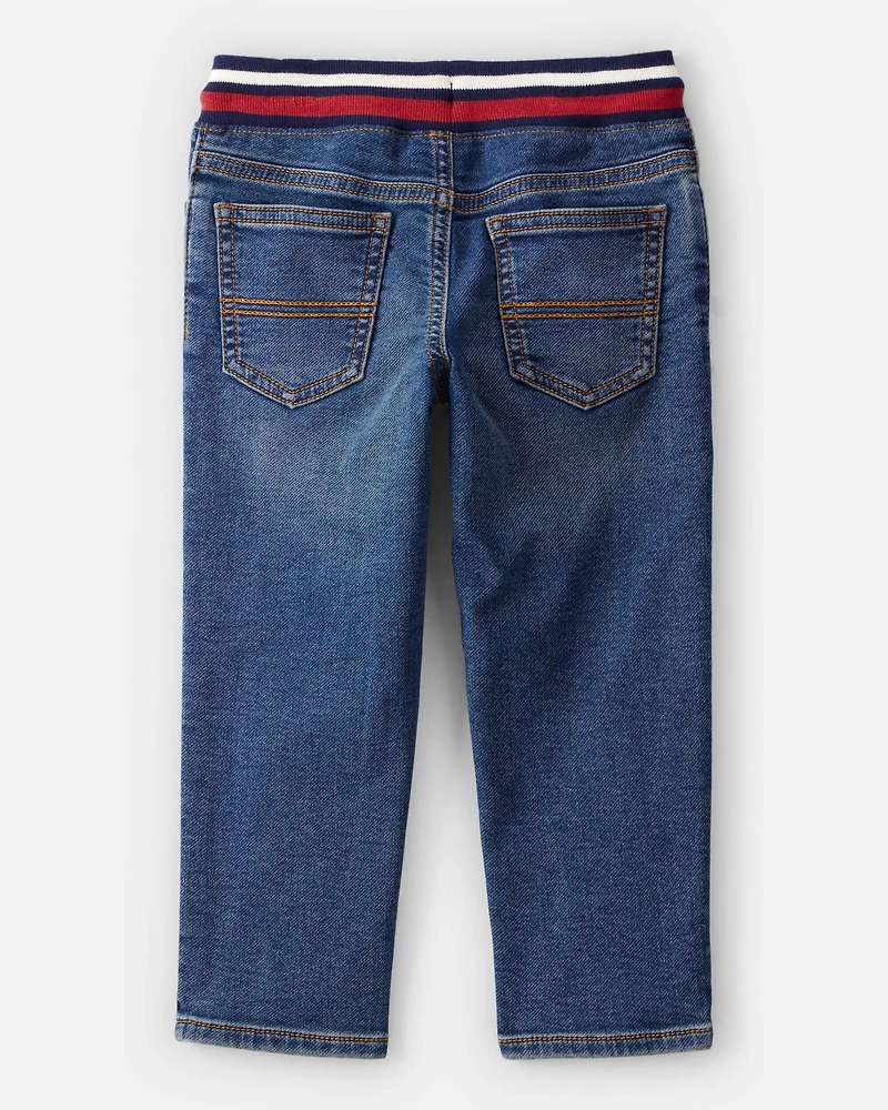 Toddler Boy Varsity Waistband Denim Jeans