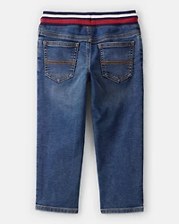 Toddler Boy Varsity Waistband Denim Jeans