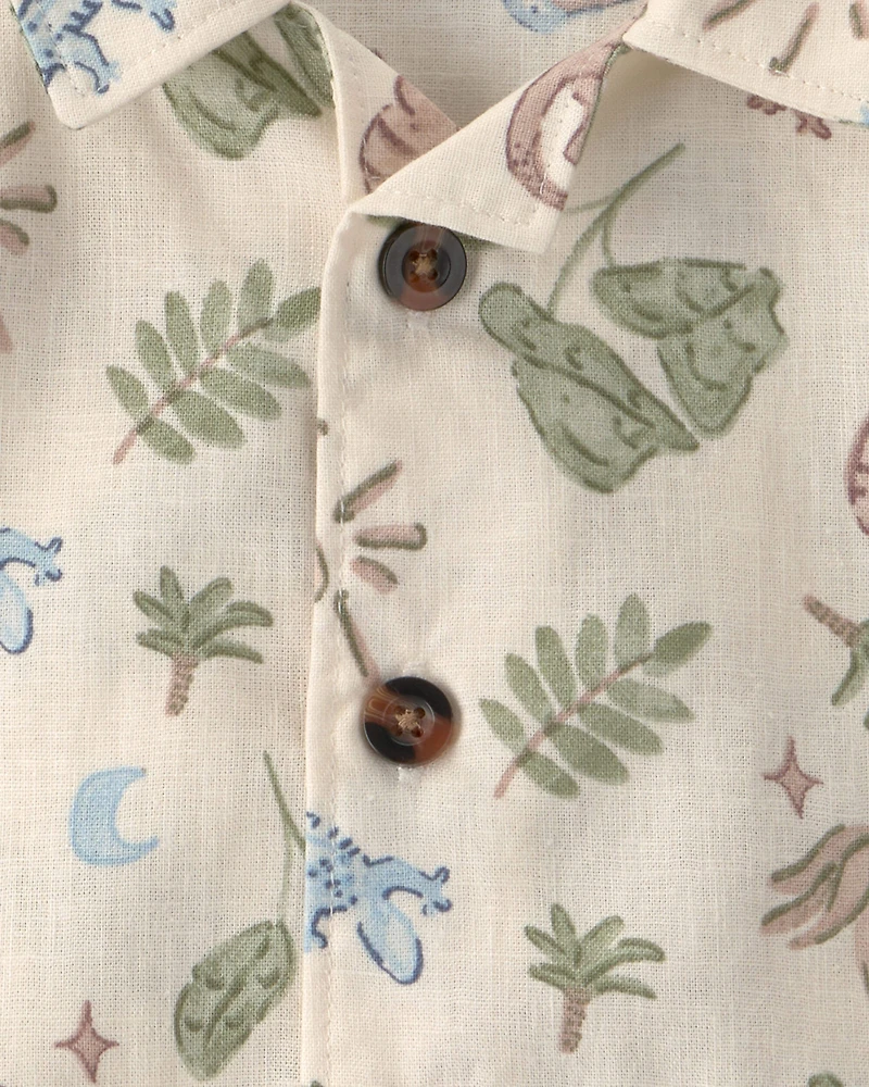 Baby Boy 3-Piece Desert Short-Sleeve Top & Short Set - Brown