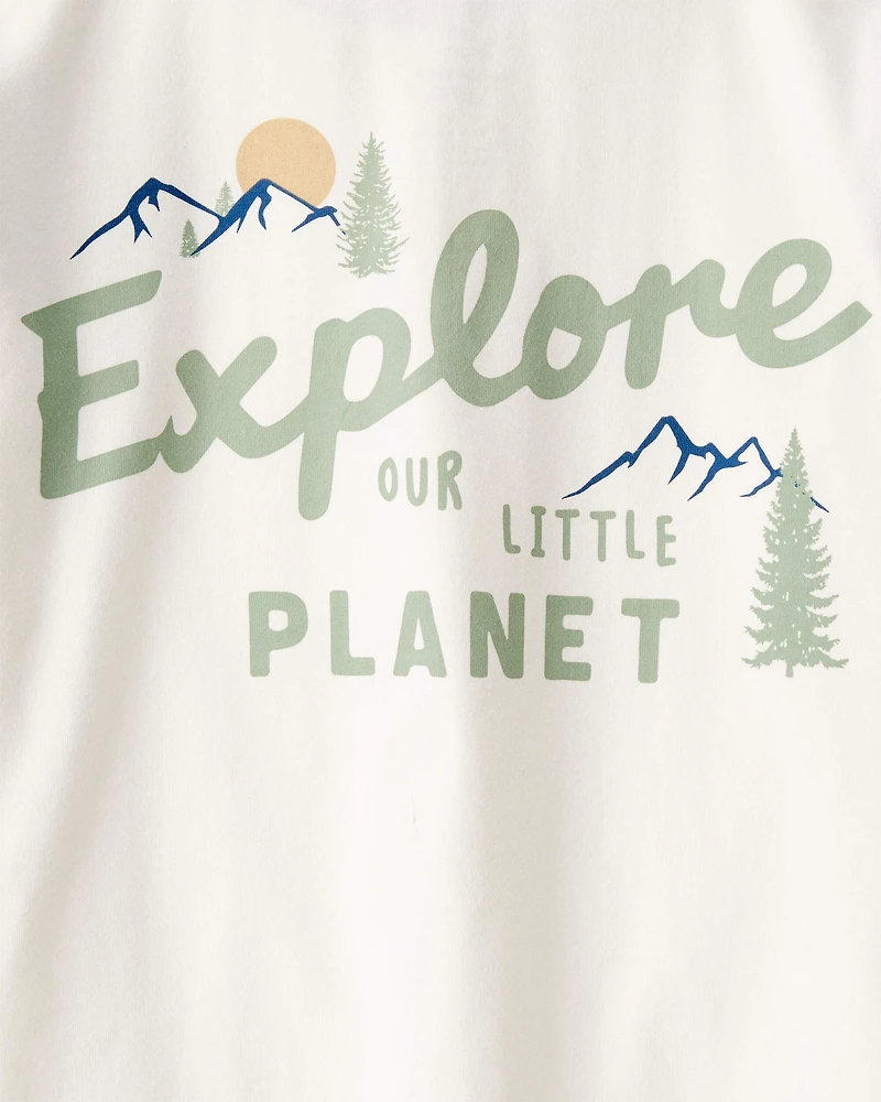 Toddler Organic Cotton Let's Explore Long-Sleeve Tee