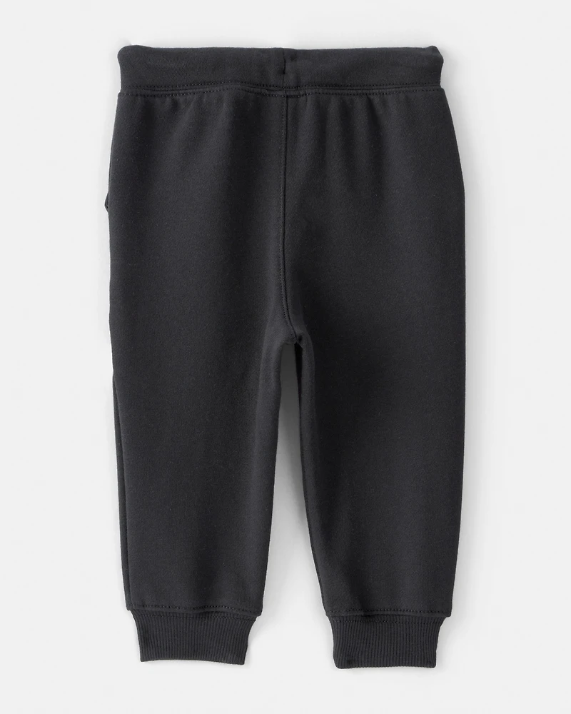 Baby Boy Fleece Joggers - Black