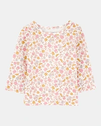 Baby Girl 2-Piece Floral Long-Sleeve Tee & Coverall Set