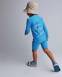 Toddler Boy 'Vitamin Sea' Long-Sleeve 1-Piece Rashguard - Turquoise