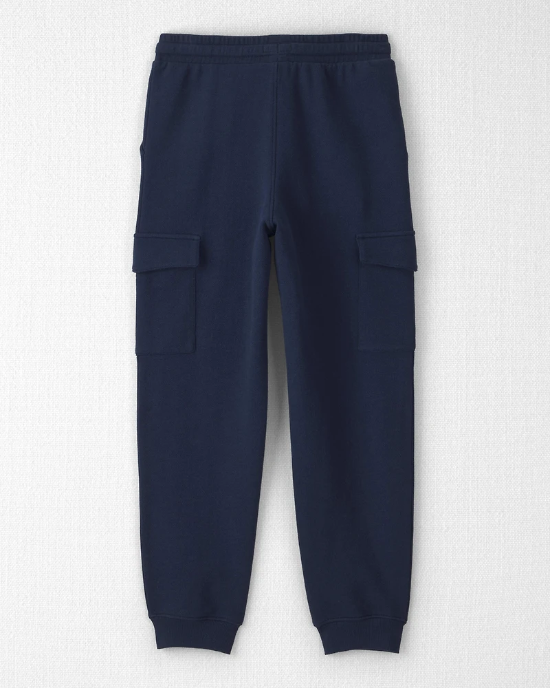 Boys Organic Cotton French Terry Cargo Pants