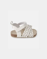 Baby Girl Floral Sandals - White
