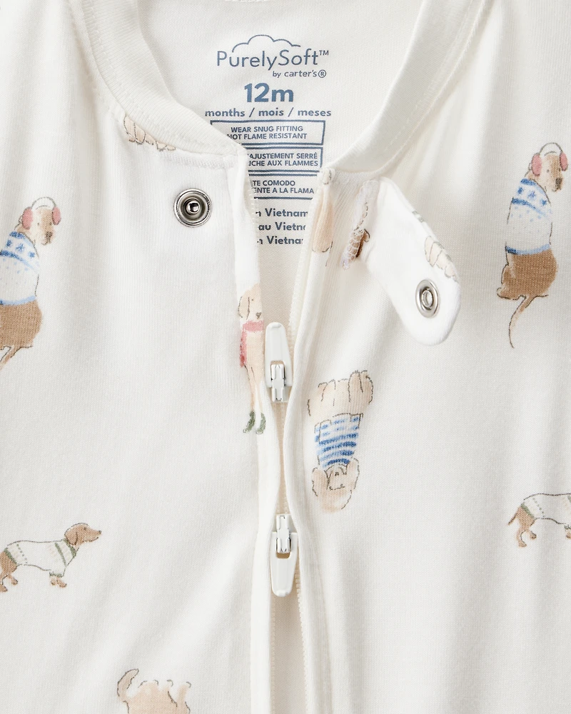 Baby Dog Loose Fit 1-Piece Pajamas - Cream