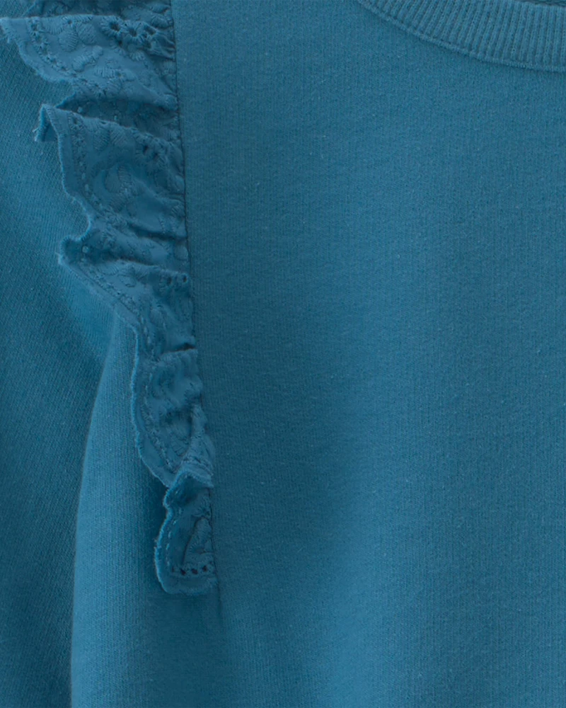 Girls 2-Piece Bee Long-Sleeve Top & Skirt Set - Blue
