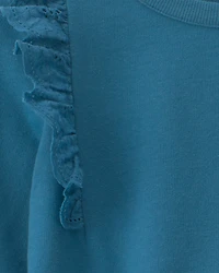 Girls 2-Piece Bee Long-Sleeve Top & Skirt Set - Blue