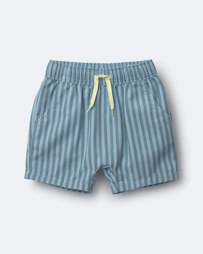 Toddler Boy Playground Shorts Stripes - Blue