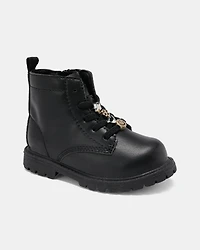 Toddler Boy Girl  Ankle Boots - Black