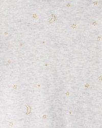 Baby Girl 4-Pack Unicorn Heart Print;Star Print Long-Sleeve Multipack Bodysuits - Navy Blue/White