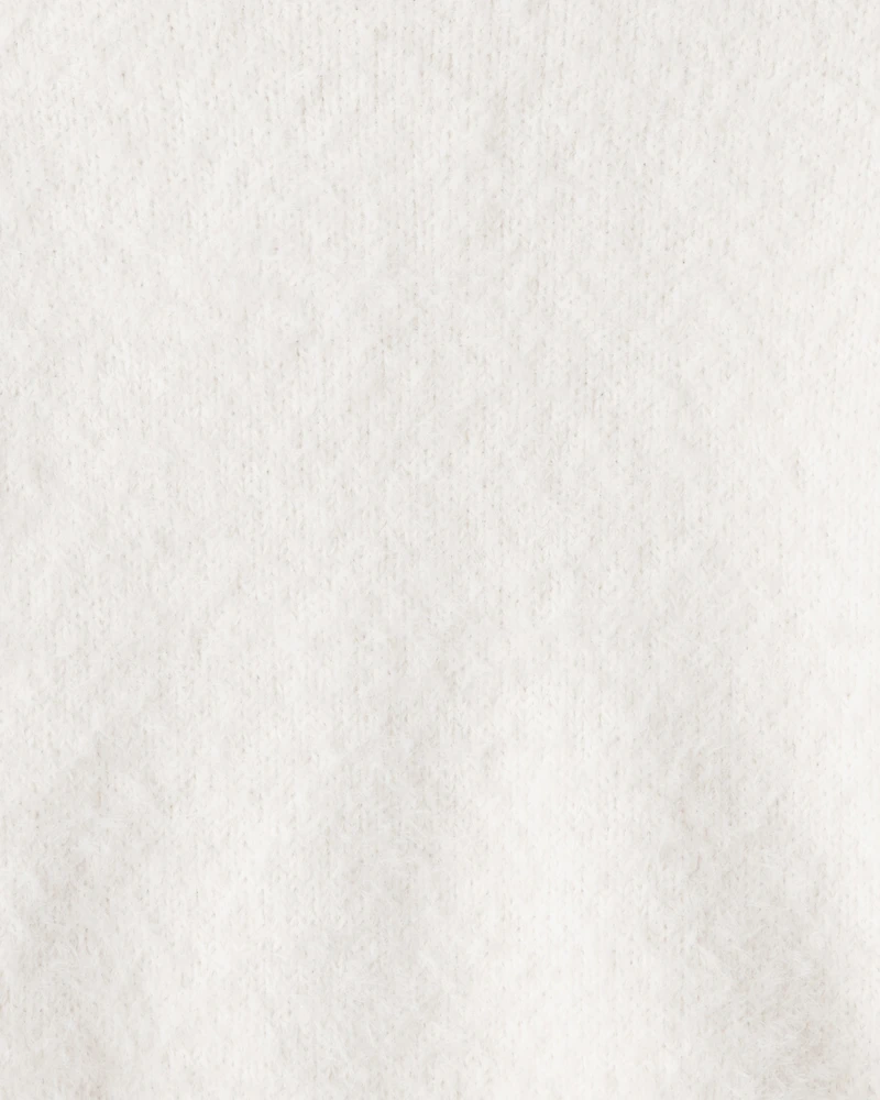 Baby Girl Brushed Sweater - White