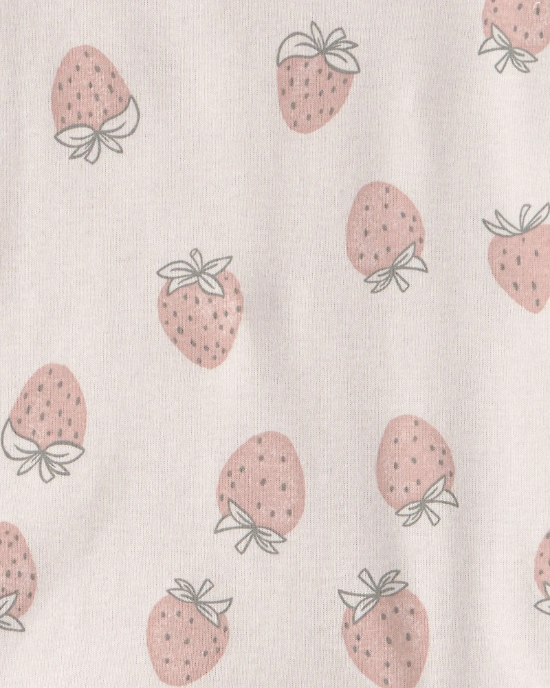Girls 2-Piece Organic Cotton Pyjama Strawberry-Print