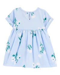 Baby Girl 2-Piece Floral Dress & Romper Set