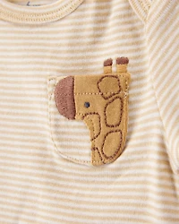 Baby 5-Pack Animals Short-Sleeve Cotton Bodysuits