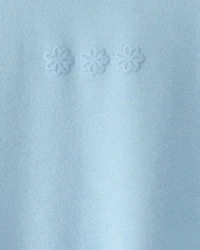 Toddler Girl Flowers French Terry Pullover Sweatshirt - Blue