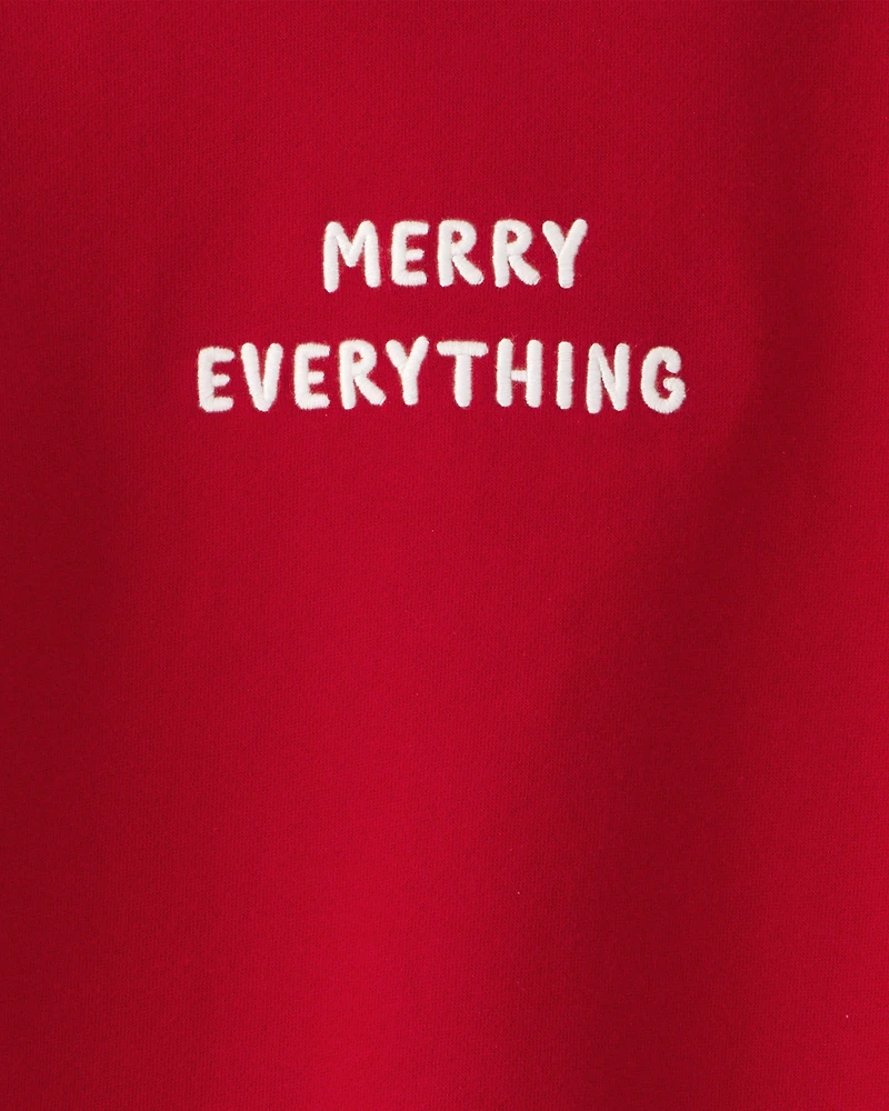 Kid Merry Everything Holiday Sweatshirt Made with Organic Cotton