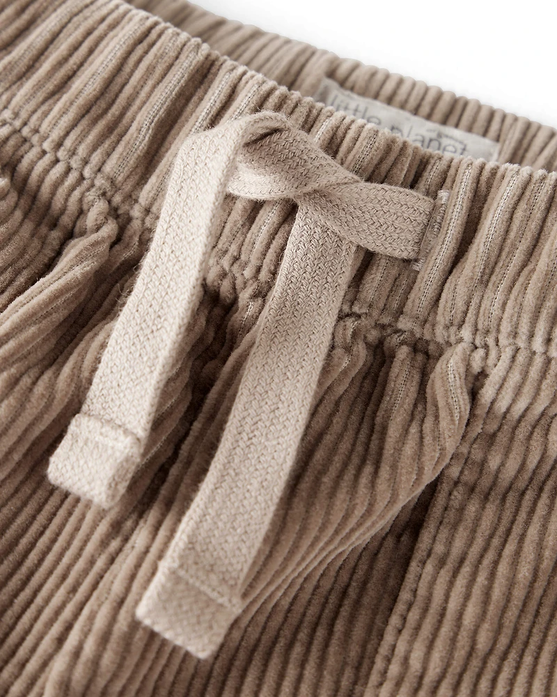 Kid Organic Cotton Corduroy Drawstring Pants