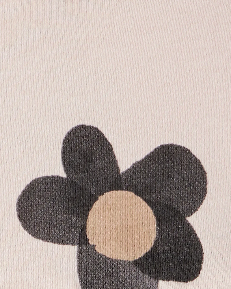 Baby Girl Floral Print Long-Sleeve Dress - Ivory