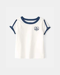 Toddler Girl 'Club Sporty' Top - Ivory