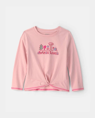 Toddler Girl 'Nature Lover' Long-Sleeve Top - Pink