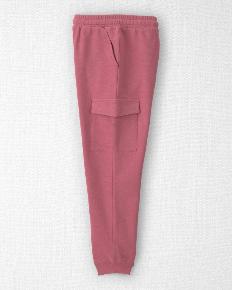 Girls Organic Cotton French Terry Cargo Pants